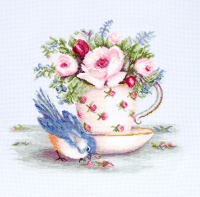 Набор для вышивания Luca-S Птичка и чашка чая / BA2324 - 