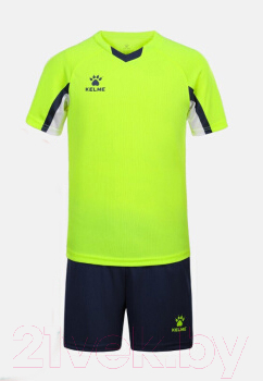 Футбольная форма Kelme Short-Sleeved Football Suit / 8251ZB3002-904 (р.130, зеленый/черный)