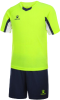 Футбольная форма Kelme Short-Sleeved Football Suit / 8251ZB3002-904 (р.140, зеленый/черный) - 