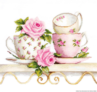 Набор для вышивания Luca-S Чайные чашки с розами / BA2327 - 