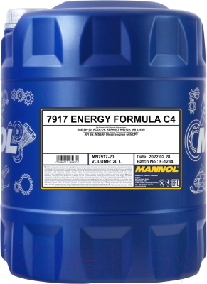 Моторное масло Mannol Energy Formula C4 5W30 / MN7917-20 (20л)