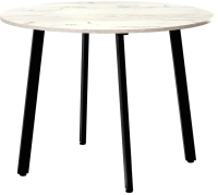 Обеденный стол Millwood Шанхай Л18 d110 (дуб белый Craft/металл черный) - 
