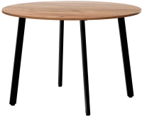 Обеденный стол Millwood Шанхай Л18 d120 (дуб табачный Craft/металл черный) - 