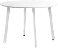 Обеденный стол Millwood Шанхай Л18 d120 (белый/металл белый) - 