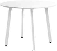 Обеденный стол Millwood Шанхай Л18 d110 (белый/металл белый) - 