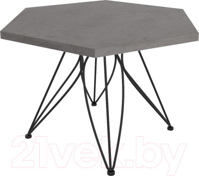 Журнальный столик Sheffilton SHT-S113/TT20 ЛДСП 70 (черный муар/бетон чикаго темно-серый)