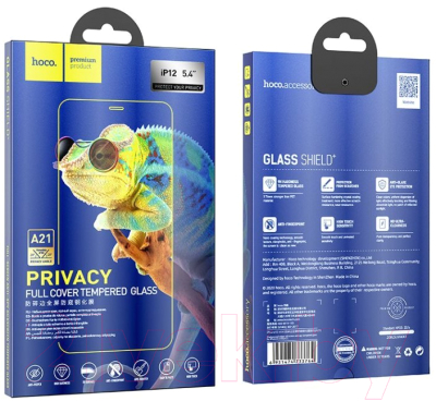 Защитное стекло для телефона Hoco A21 для iPhone 12 Mini (черный)