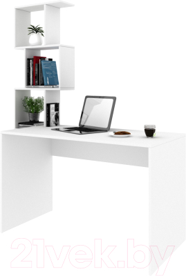 Письменный стол Domus Тауэр с надстройкой левый / 11.020L.01.01 (белый)