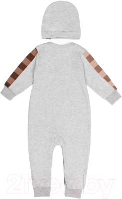 Комплект одежды для малышей Amarobaby Cell / AB-OD22-C501/11-74 (серый, р.74)