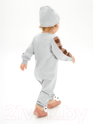 Комплект одежды для малышей Amarobaby Cell / AB-OD22-C501/11-74 (серый, р.74)