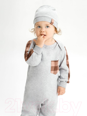 Комплект одежды для малышей Amarobaby Cell / AB-OD22-C501/11-86 (серый, р.86)