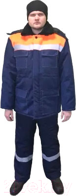 Куртка рабочая Урарту Легион утепленная (р-р 56-58/170-176, темно-синий/оранжевый)