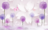 

Фотообои листовые Citydecor, Цветочная абстракция 10 3D с защитным покрытием