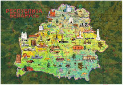 Пазл Грай Карта Республики Беларусь / ПЗ-13