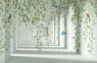 

Фотообои листовые Citydecor, Flower Tunnel 3D 3 с защитным покрытием