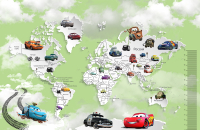 

Фотообои листовые Citydecor, Молния МакКвин 7 карта и ростомер с защитным покрытием