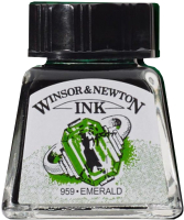 Тушь художественная Winsor & Newton 1005235 (14мл, изумрудный) - 