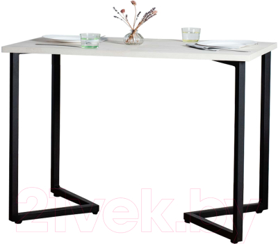 Обеденный стол Millwood Лондон Л18 100x70 (дуб белый Craft/металл черный)