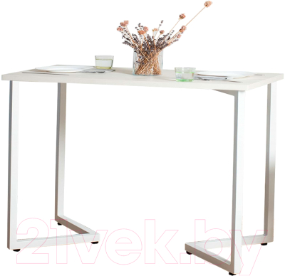 Обеденный стол Millwood Лондон Л18 100x70 (дуб белый Craft/металл белый)