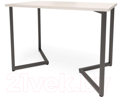 Обеденный стол Millwood Лондон Л18 120x70 (дуб белый Craft/металл черный)