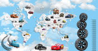 

Фотообои листовые Citydecor, Молния МакКвин 6 карта и ростомер с защитным покрытием