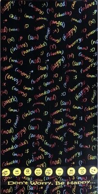 Изображение товара Полотенце Privilea Смайл / 11С36 (50x90, черный/желтый)