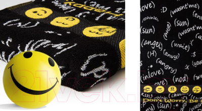 Изображение товара Полотенце Privilea Смайл / 11С36 (50x90, черный/желтый)