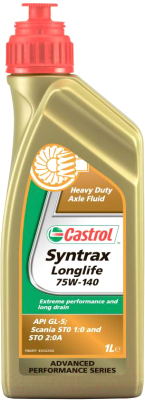 Трансмиссионное масло Castrol Syntrax LongLife 75W140 / 1543AE (1л)
