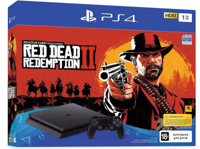 Игровая приставка PlayStation 4 Slim 1TB + игра Red Dead Redemption 2