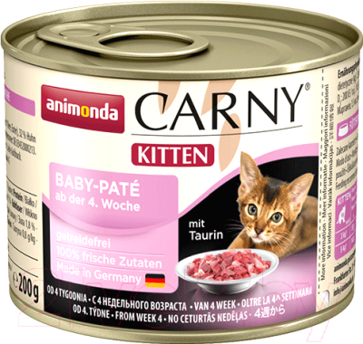 Влажный корм для кошек Animonda Carny Kitten Baby Pate (200г)