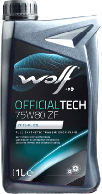 Трансмиссионное масло WOLF OfficialTech 75W80 ZF / 2202/1 (1л)