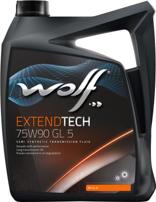 Трансмиссионное масло WOLF ExtendTech 75W90 GL 5 / 2209/4 (4л)