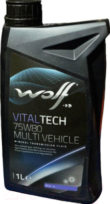 Трансмиссионное масло WOLF VitalTech 75W80 Multi Vehicle / 2211/1 (1л)