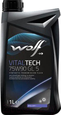 Трансмиссионное масло WOLF VitalTech 75W90 GL 5 / 2305/1 (1л)