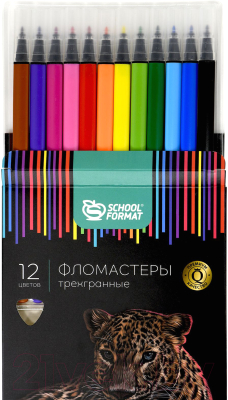 Фломастеры Schoolformat Дикая планета / ФЛ12-ДПЛ (12цв)