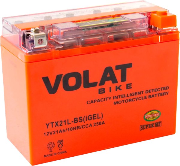 Мотоаккумулятор VOLAT YTX21L-BS iGel