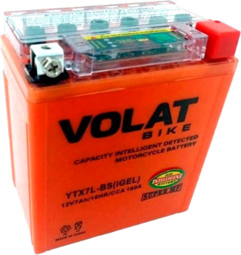 Мотоаккумулятор VOLAT YTX7L-BS iGel (7 А/ч)