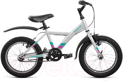 Велосипед Forward Dakota 16 2022 / RBK22FW16578 (серый/фиолетовый)