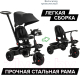 Миниатюра изображения товара Трехколесный велосипед с ручкой Pituso Elite / JY-T07B (черный)