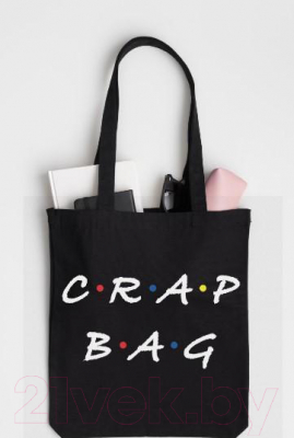 Сумка-шоппер Эксмо Crap Bag / 9785041188108 (черный)