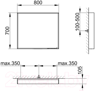 Зеркало Keuco Plan / 33097182500