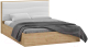 Двуспальная кровать ТриЯ Миранда с ПМ Тип 1 160x200 (дуб крафт золотой/белый глянец) - 