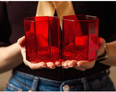 Набор стаканов Versace Medusa Lumiere Rhapsody / 20665-321507-48870 (2шт, красный)