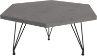 Журнальный столик Sheffilton SHT-TU29/H36/TT20 ЛДСП 70 (черный муар/бетон чикаго темно-серый) - 