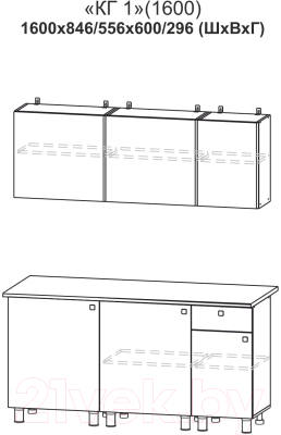 Купить Кухонный гарнитур Mio Tesoro КГ-1 1600  