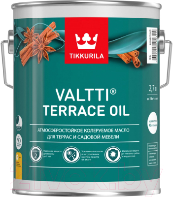 Изображение товара Масло для древесины Tikkurila Валтти Для террас (2.7л, бесцветный)