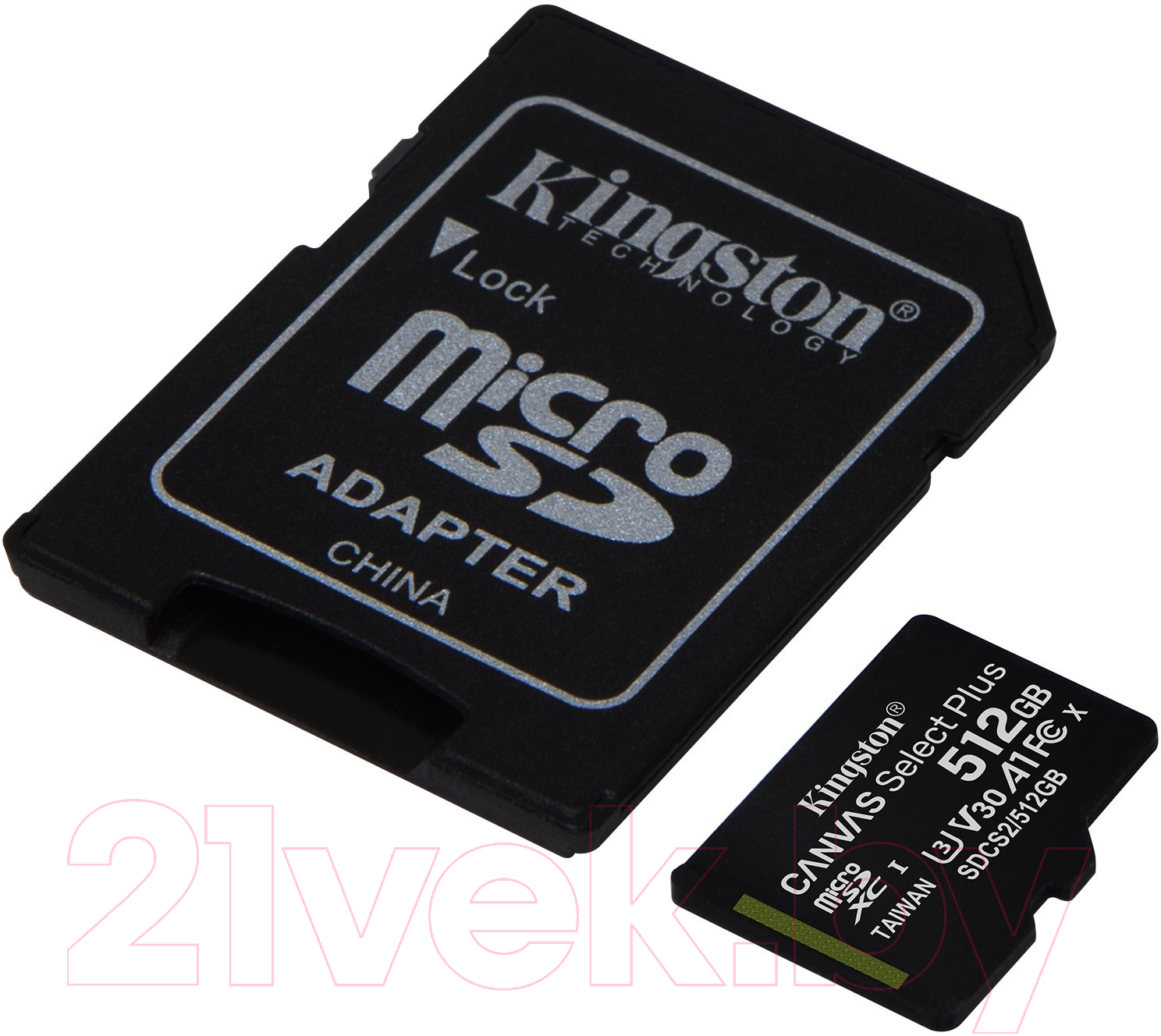 Карта памяти Kingston MicroSDXC Canvas Select Plus 100R Class 10 UHS-I U3 SDCS2/512GB