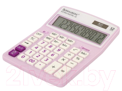 Калькулятор Brauberg Extra Pastel-12-PR / 250489 (сиреневый)