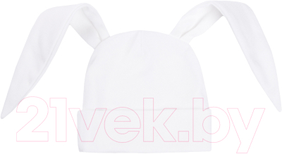 Шапочка для малышей Amarobaby Nature Essence Bunny / AB-OD22-NE16Bu/33-42 (молочный)