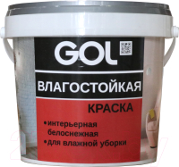 Краска GOL GOL Expert Акриловая влагостойкая для стен (3кг, белоснежный) - 